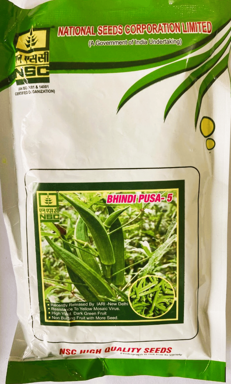 NSC Bhindi Pusa - 5 variety 250 gram Truthful Labelled Seed