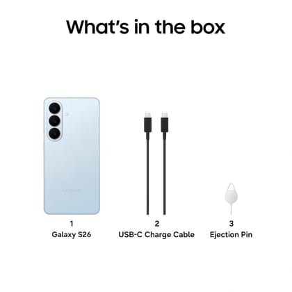 Samsung Galaxy S26 5G (12GB RAM,256GB Storage)-Sky Blue