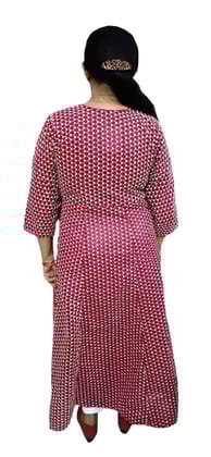 Women's Cotton Chikan Embroidered Kurta | Size M | Flared Anarkali Kurti |