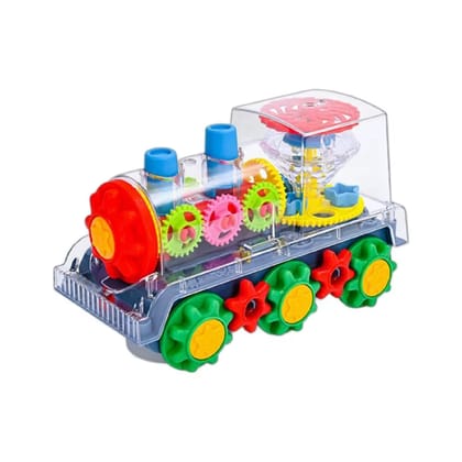 KTRS Enterprise Electric Car Transparent Juguete Infantil with Light and Music Gear Train Car Toy Transparent Design and rotates 360 Degrees with Attractive Music and Lights