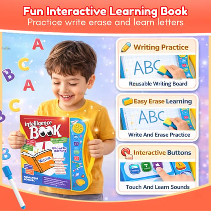 Intelligence Phonetic Learning Book for Kids | Early Learning Educational Book for Toddlers & Preschoolers | Alphabet, Words & Sound Activities