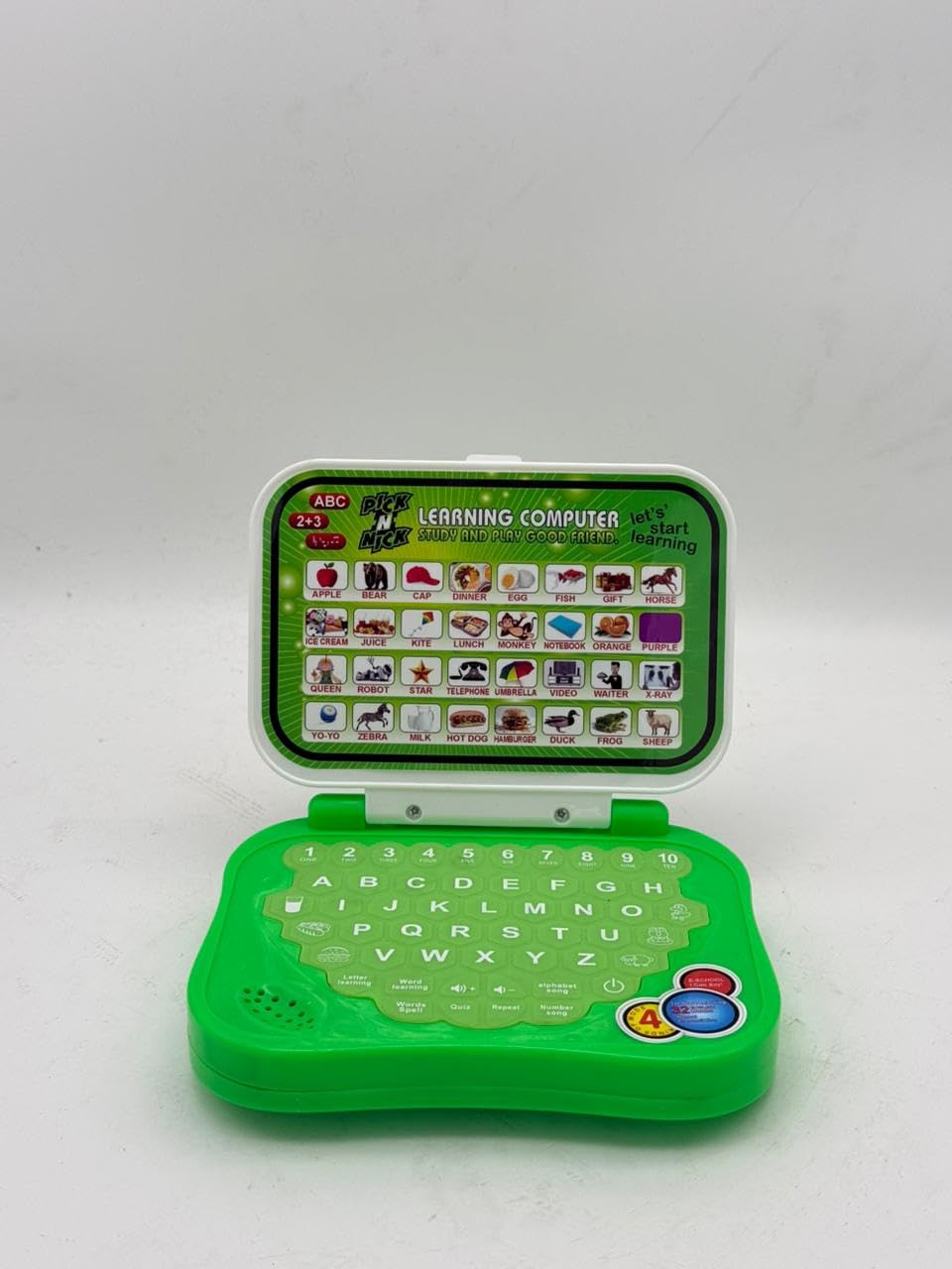 Life Learning Computer, Educational Toy, ABC 2+3, Green, Age 4+, Interactive Laptop with Keyboard