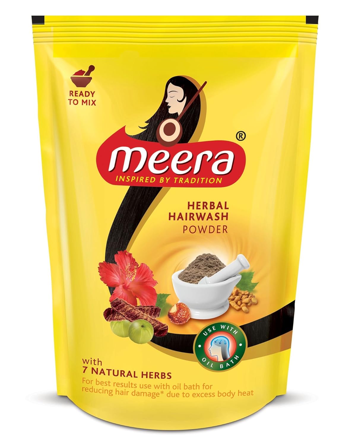 Meera Hairwash Powder, 40G