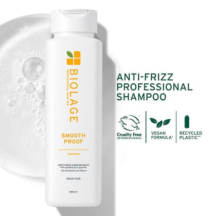 Matrix Biolage Smoothproof Professional Shampoo For Dry And Frizzy Hair, 72 Hrs Frizz Control (200ml)