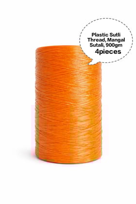 Plastic Sutli Thread, Mangal Sutali, PP Packing Twine, Polypropylene Packing Thread, Plastic Packing Sutli 900gm 4pieces Plastic Sutli Thread, Mangal Sutali, PP Packing Twine, Polypropylene Packing Thread, Plastic Packing Sutli 900gm 4pieces