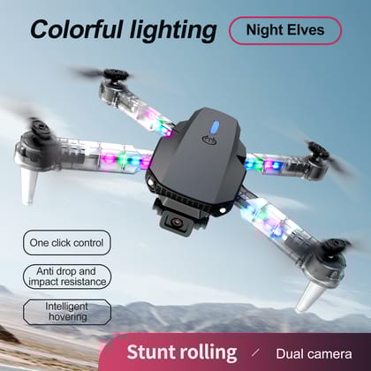 E88 D MAX Pro Light Arms Drone with 4K HD Dual Camera | Double Battery | Foldable RC Quadcopter | Altitude Hold | Headless Mode | 360° Flip | LED Lights | with Bag & Accessories