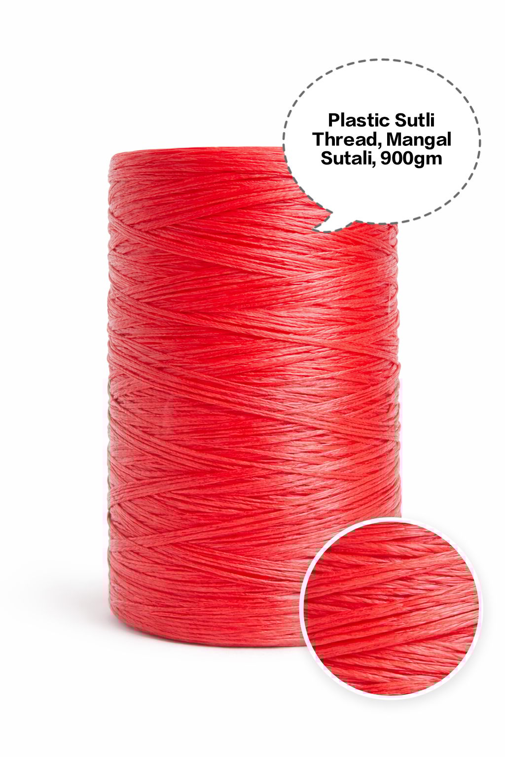 Plastic Sutli Thread, Mangal Sutali, PP Packing Twine, Polypropylene Packing Thread, Plastic Packing Sutli  900gm