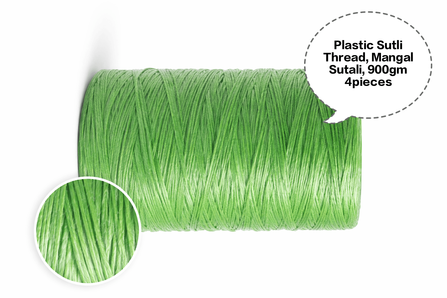 Plastic Sutli Thread, Mangal Sutali, PP Packing Twine, Polypropylene Packing Thread, Plastic Packing Sutli 900gm 4pieces