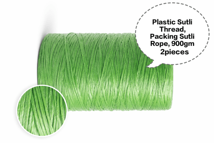 Plastic Sutli Thread, Mangal Sutali, PP Packing Twine, Polypropylene Packing Thread, Plastic Packing Sutli 900gm 2pieces Plastic Sutli Thread, Mangal Sutali, PP Packing Twine, Polypropylene Packing Thread, Plastic Packing Sutli 900gm 2pieces