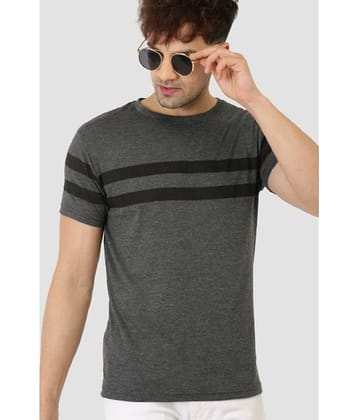 Leotude Pack of 1 Cotton Blend Regular Fit Men's T-Shirt ( Grey )