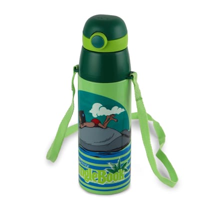 CELLO Kidzbee Series Orb 400 Inner Steel Insulated Water Bottle, 380ml| 3D Touch & Feel Mickey Family Design | Leakproof Flip Top Spout, Easy to Carry | Cold Water Bottle for Kids School