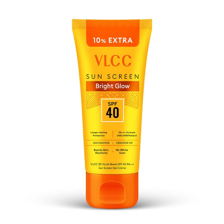 VLCC Bright Glow SPF 40 +++ Sunscreen Gel Cream For Sun Protection (110g)
