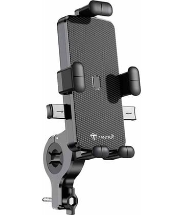 Tantra S15A Mobile Holder for Bikes One Touch Technology Bike Mobile Holder for Maps and GPS Navigation, 360° Rotation, Firm Griping, Anti Shake Phone Holder (Handlebar Mount)