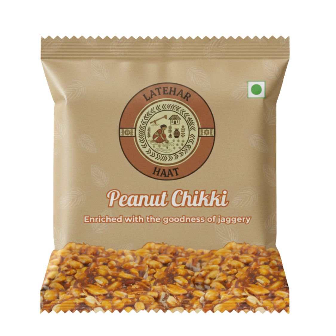 Latehar Haat Peanut Chikki (Pack of 50 x 10g each)