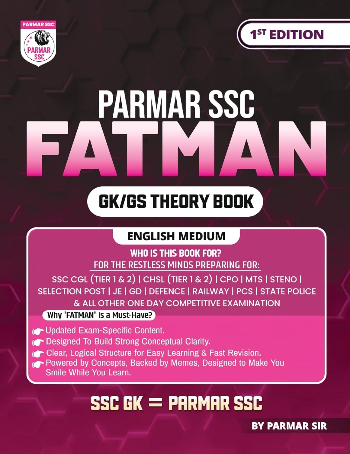 Parmar SSC FATMAN GK/GS Theory Book - English Medium, 1st Edition