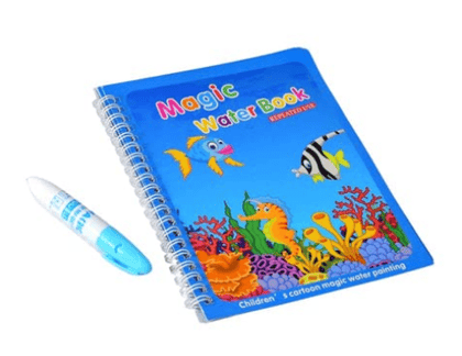 Magic Water Book with Pen | Repeat to Use | Specially for Kids |(Random Design) Children Education Drawing Pad