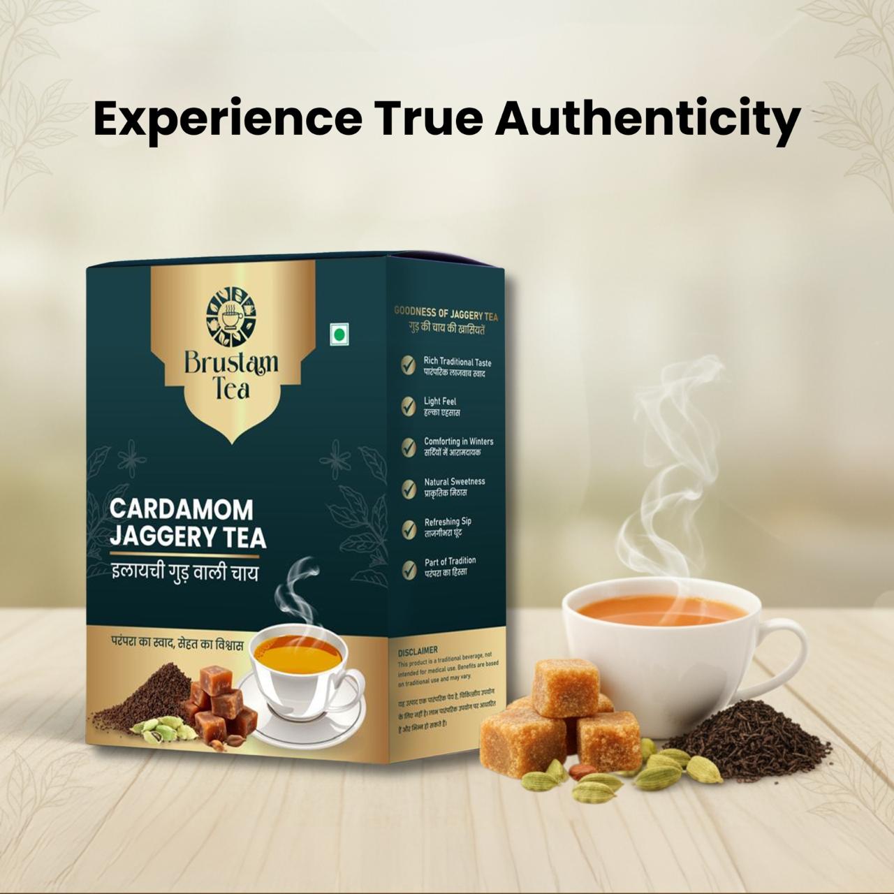 Brustam Cardamom Jaggery Tea 