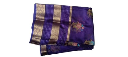 Elegant Blue Silk Jarjet Saree