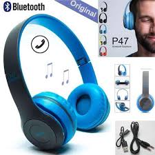 P47 Wireless Headphone with Mic & SD Card Support and AUX Connectivity Bluetooth Headphone 