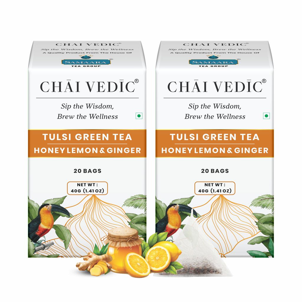 Chai Vedic | Honey Lemon Ginger | Green Tea | Tea Bags | Tea Powder