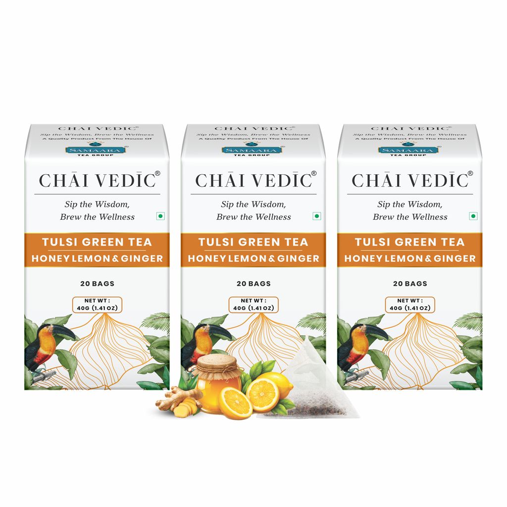 Chai Vedic | Honey Lemon Ginger | Green Tea | Tea Bags | Tea Powder