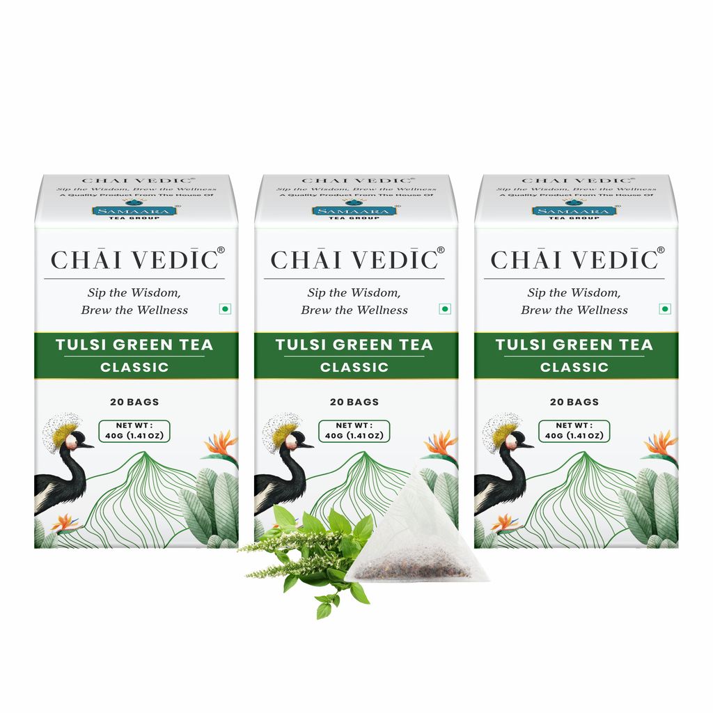 Chai Vedic Tea | Tulsi Green Tea Classic | Tulsi Tea | Green Tea |Tea Bags | Tea Powder
