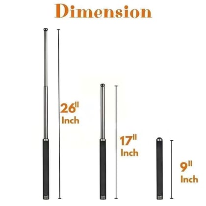 Extendable Stainless Steel Pointer Stick – Foldable Compact Wand with Non-Slip Grip for Hiking & Everyday Use