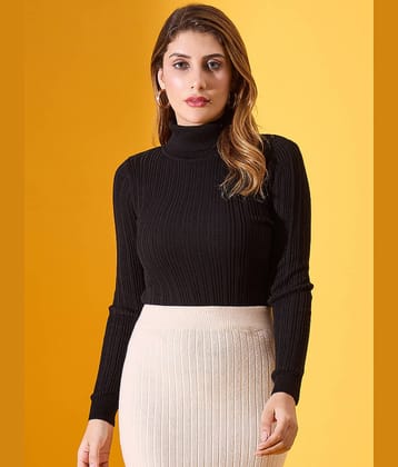 98 Degree North Women Cotton High Neck Pullover ( Green )