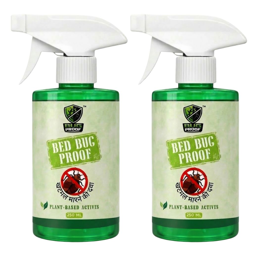 BUGPROOF Herbal Bed Bug Killer Spray 250ML | Dimak Marne Ka Spray (Pack Of 2)