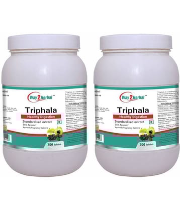 Way2Herbal Triphala Tablets 700 no.s Pack of 2