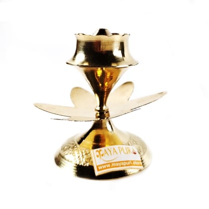 MAYAPURI Brass Incense Agarbatti Stand Holder, Puja Accessory, Spiritual and Religious