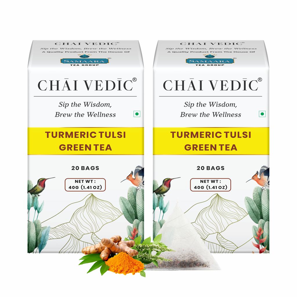 Chai Vedic Tea | Turmeric Tulsi Green Tea | Tea Bags | Tea Powder