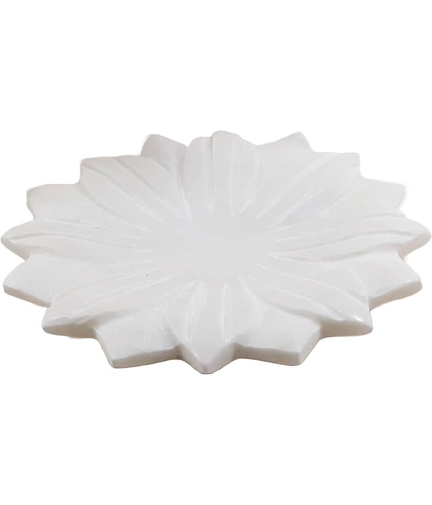 KRAFT CLOUDS 1 Pcs Earthenware White Half Plate