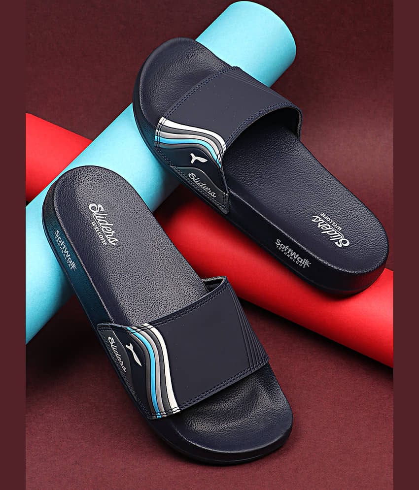 Welcome Navy Men's Slide Flip Flop