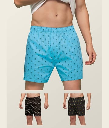 XYXX - Multicolor Cotton Blend Men's Boxer- ( Pack of 3 )