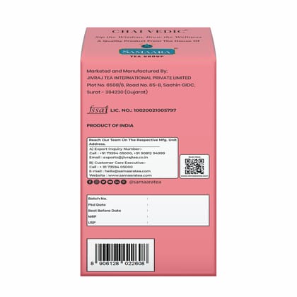 Chai Vedic Hibiscus Ashwagandha Rebloom Herbal Infusion Tea with Cinnamon, Ginger and Apple Flavour