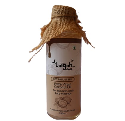 Extra Virgin Coconut Oil, Hot Processed, 200ml