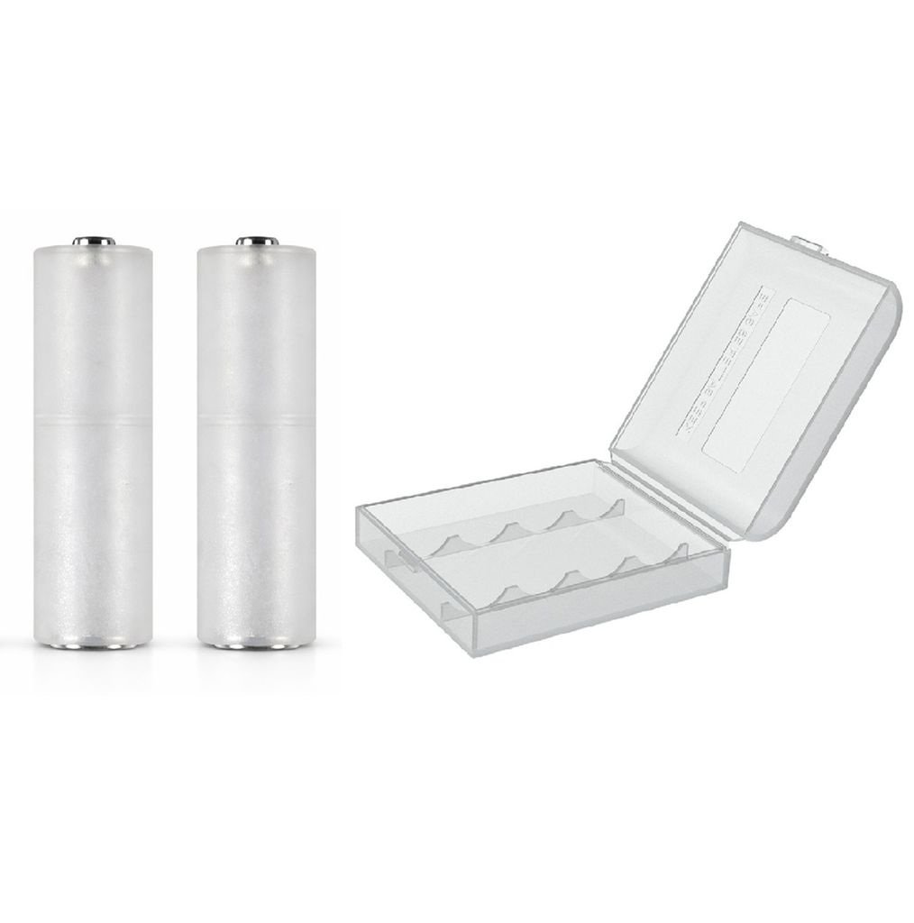 AAA to AA Battery Converter Adapter Sleeves – Converts AAA Batteries to AA Size | Reusable Battery Holders for Remote, Toys, Clock & More (Pack of 2 with 4 slot Box)