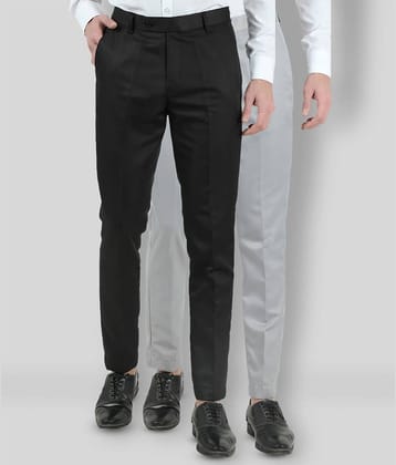 VEI SASTRE - Multicolor Cotton Blend Slim Fit Men's Chinos (Pack of 2)