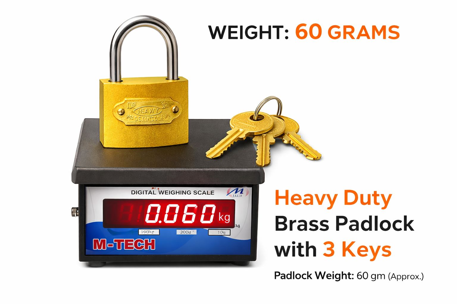 Padlock Key, Lock Key, Brass Key, Door Lock Key, Chabi Key 60gm