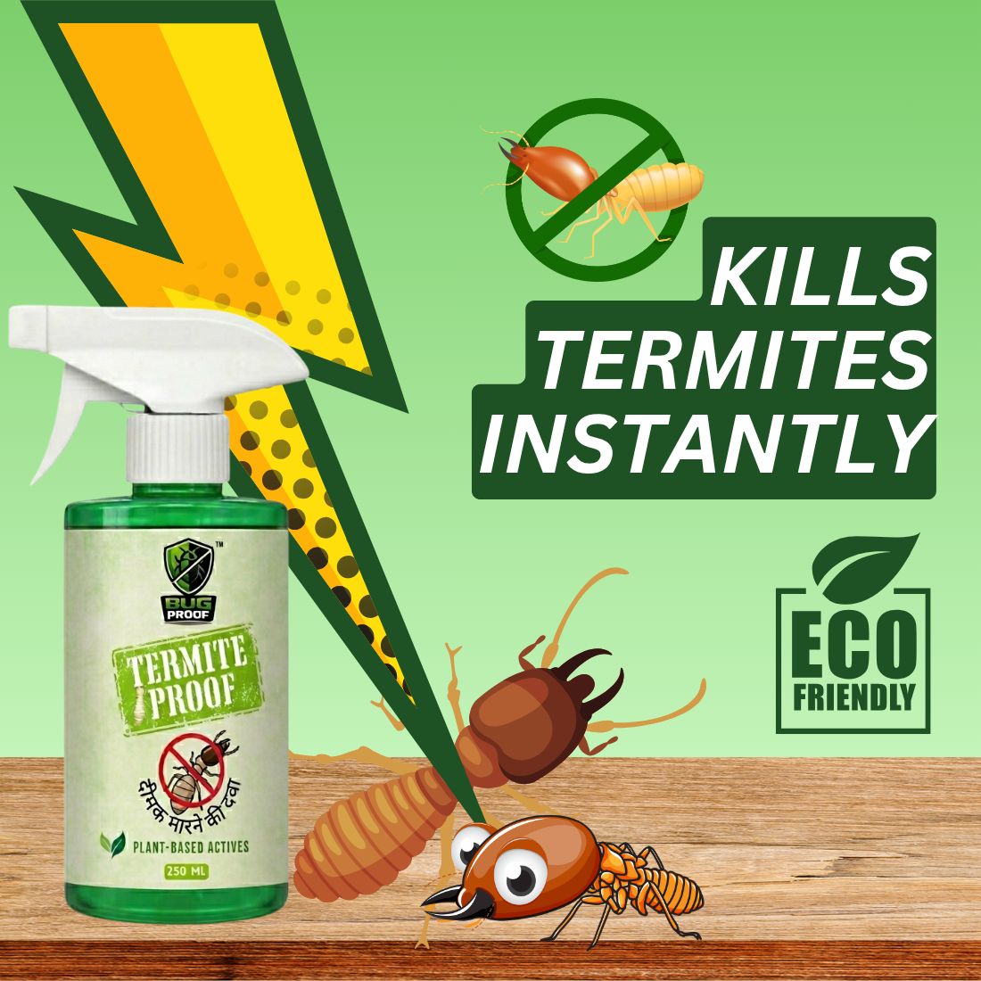 Herbal Wood Preservative Spray | Eco-Friendly Termite Killer Spray| Wood Preservative and Termite, Borer, Insect Repellant 250ML (Pack Of 1)