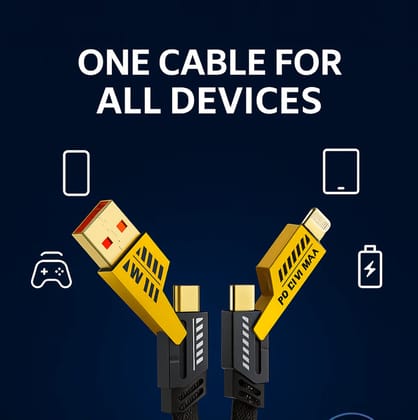 4 in 1 Fast Charging Cable With Multiport 