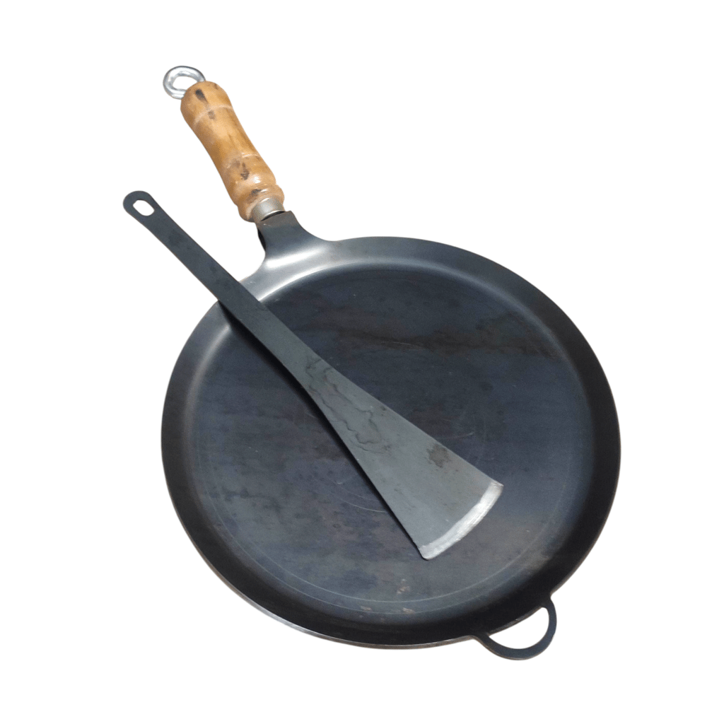 NAAYAGI Pure Iron Tawa – Dosa & Roti Tawa | Healthy Cooking | Wooden Handle | Induction Compatible