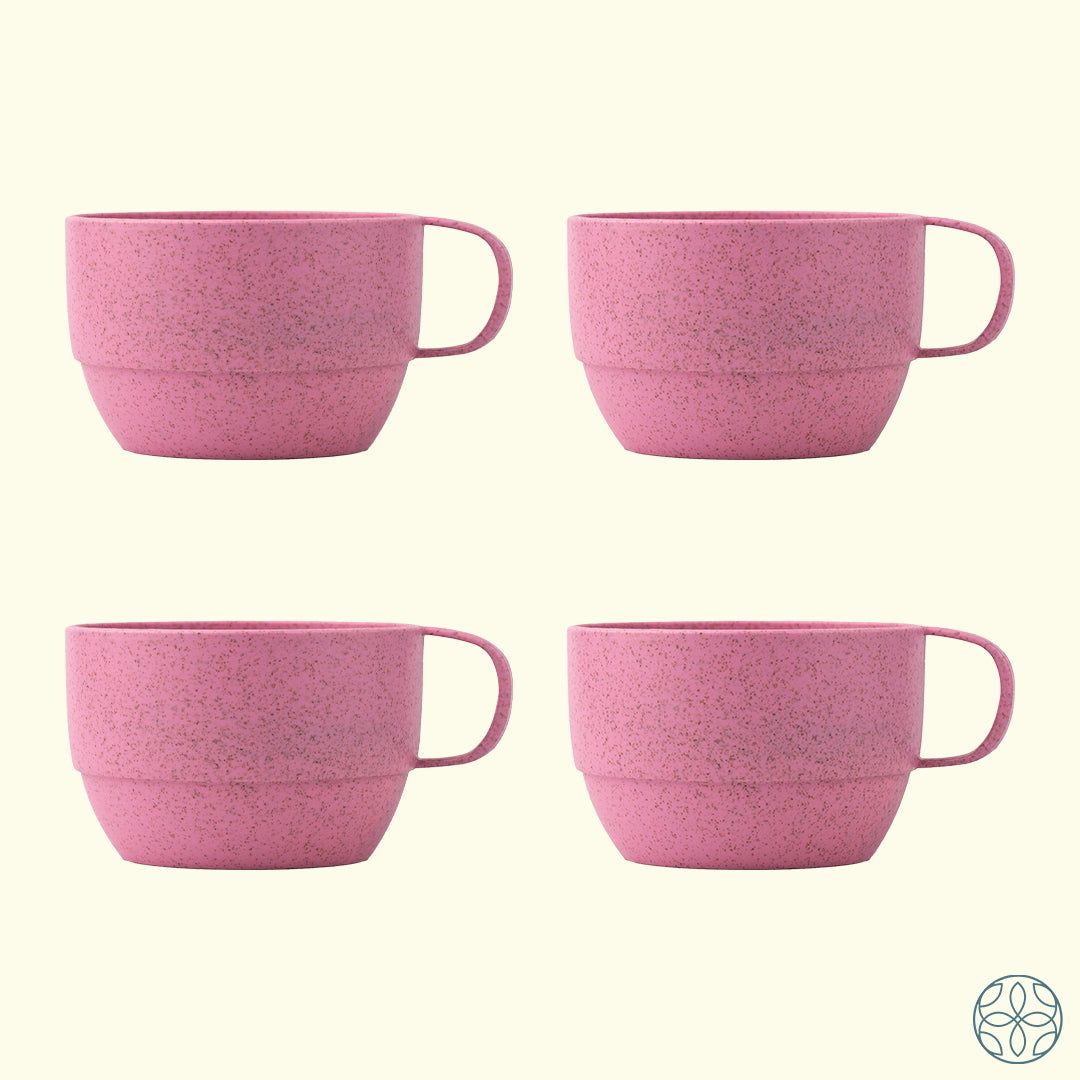 Wheat Straw Coffee Mugs-PLUSH PINK