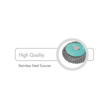 Spotzero By Milton Kitchen Cleaning Handy Scrubber Stainless Steel Scorer | Ergonomic Design for Tough Stains | Ideal for Metal Sink Cleaning, Cookware | Durable & Rust-Free
