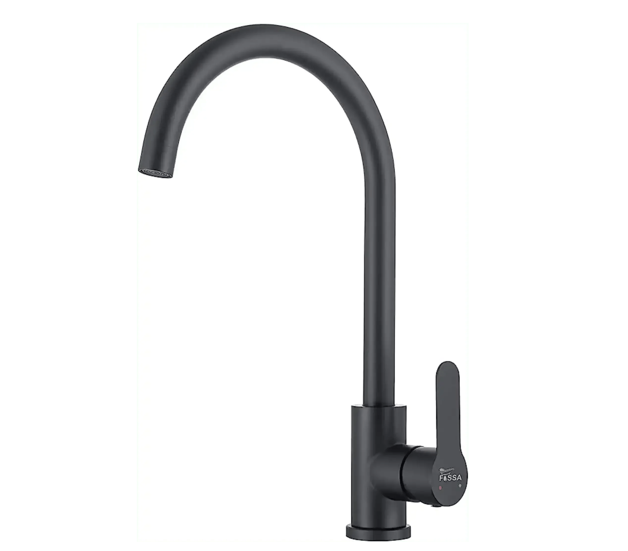 Single-Flow J Bend 360° Hot & Cold Brass Stainless Steel Kitchen Mixer Faucet Black