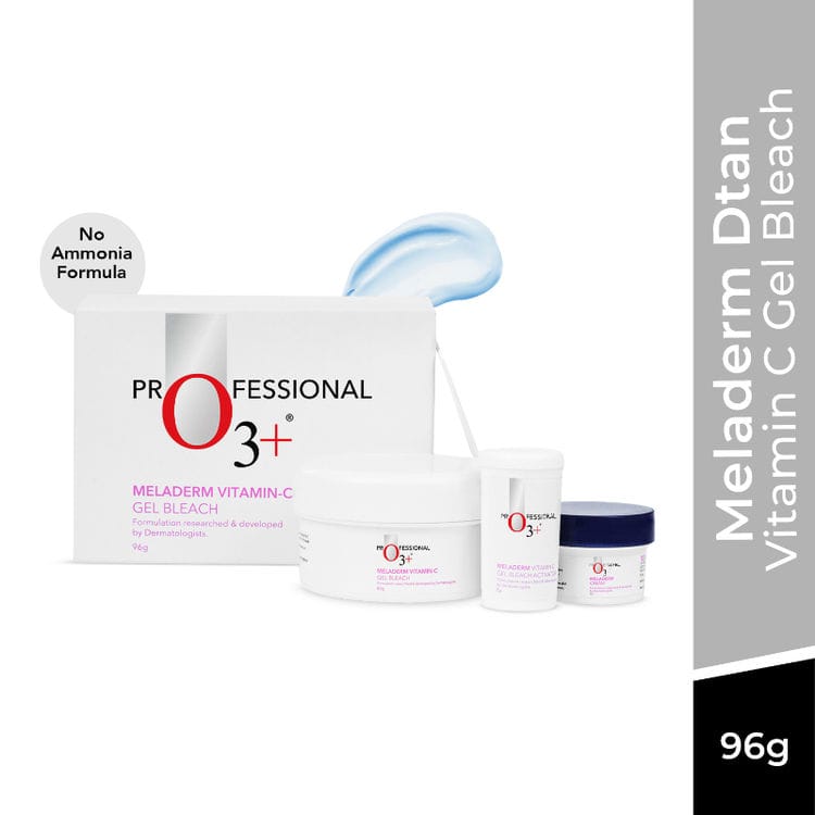 O3+ Meladerm Vitamin C Gel Bleach For Dullness Removal, Hydration & Glowing Skin, All Skin Types (96g)