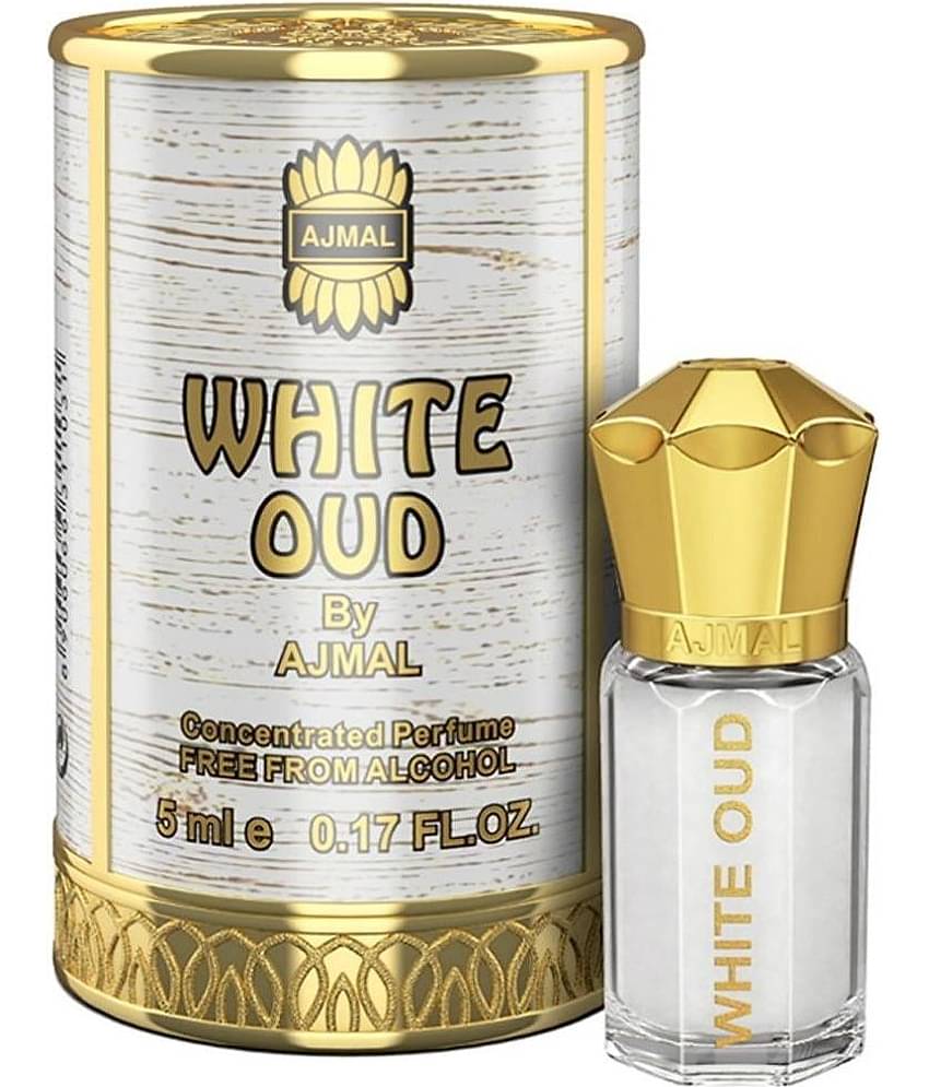 Ajmal WHITE OUD Attar | Oudh & Woody Fragrance | Long Lasting Attar Men & Women - 5 ML Pack of 1