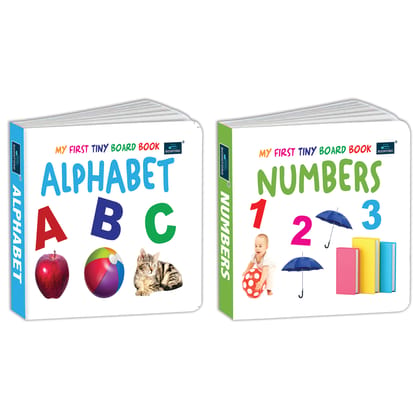 My First Tiny Board Books - Set Of 2 Books - Alphabet And Numbers For Kids Hardcover