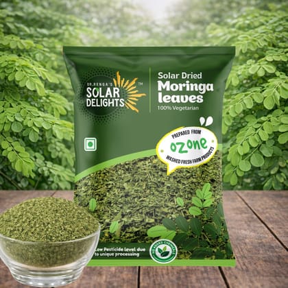 DR. RENGA'S SOLAR DELIGHTS Dried Moringa Leaves | Superfood for Moringa Tea, Smoothies & Hair Growth | 100g